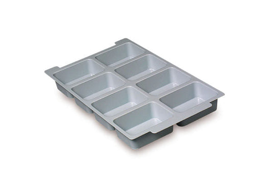 Im08F0119P6 Gratnells Moulded Insert Eight Section, Dove Gray (Pack Of 6) For Educational Storage Use Features Useful Tray Insert For Organizing Smaller Items For Shallow (F1) Trays Dimension: 10.83 X 15.28 X 1.57 In