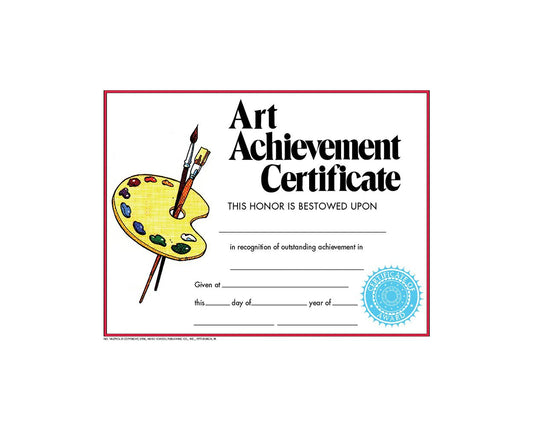 VA270CL Flip Side Products Art Achievement Certificate, Compatible With Most Laser and Inkjet Printers, 8.5” X 11”, 30 Matte Certificates/Pack, 50 Packs/Carton