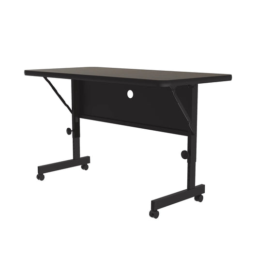 FT24&HR Correll Inc. Deluxe Flip Top Nesting Tables for High-Pressure Adjustable Height with Wire Management and Adjustable Height - Cube